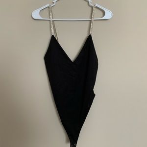 Black Jeweled Bodysuit